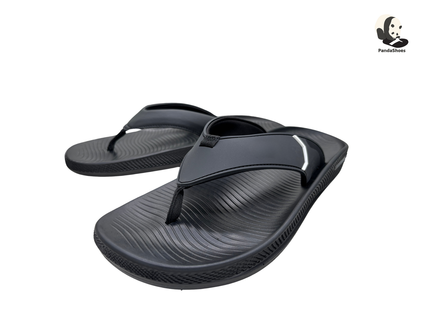 Beach Flip Flops-Paw Pad ( Black)