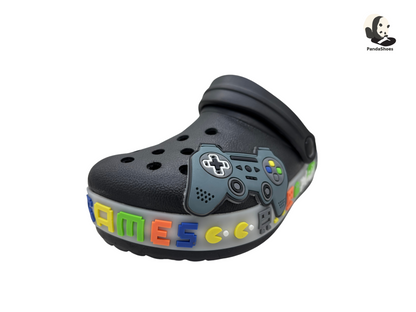 Childen Lighting Clogs (Black and White)