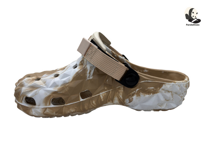 Beach Clogs (Brown and White)